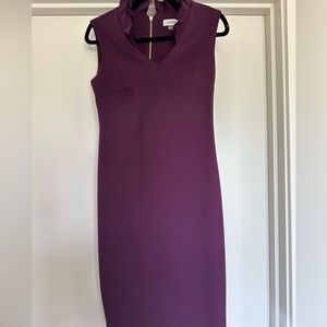 Calvin Klein Ruffle Neckline Dress